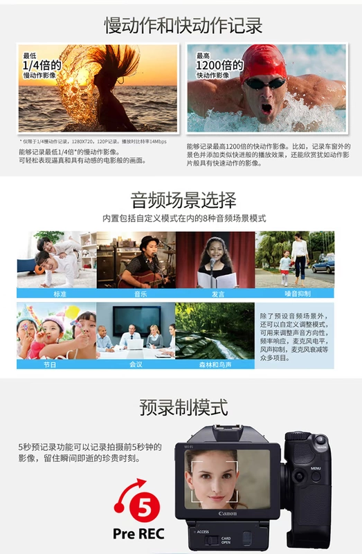 Ngân hàng Quốc gia Canon / Canon XC10 Camera 4K HD Digital Professional Wedding XC15 Micro Movie