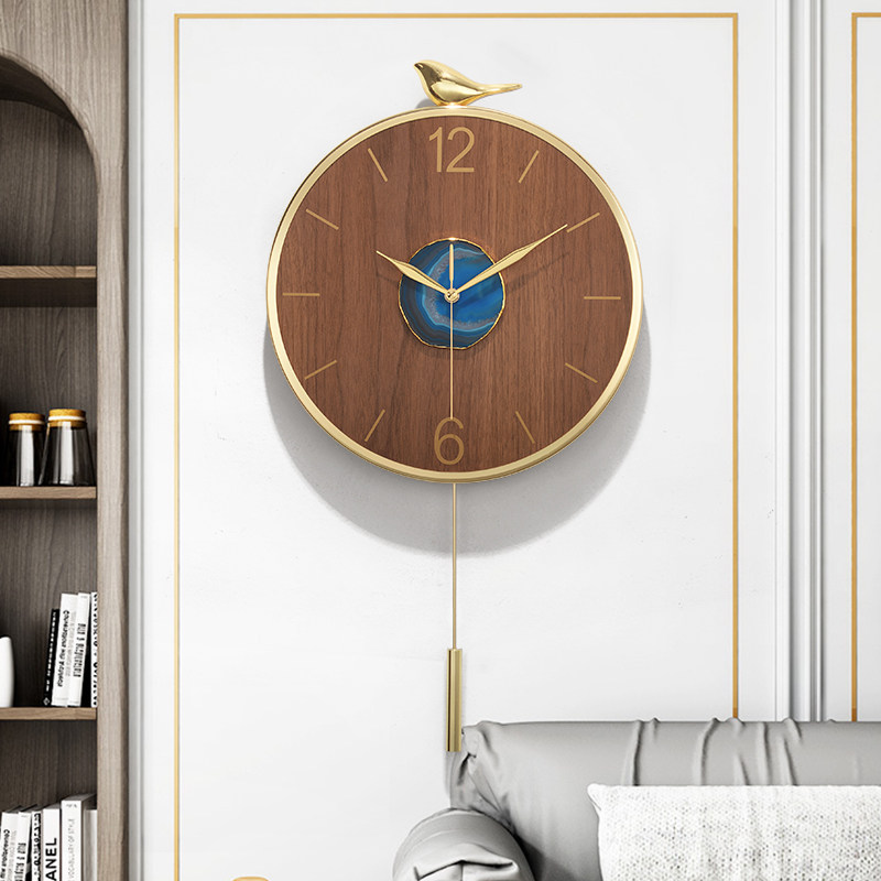 Nordic deer head lucky wall clock light luxury clock personality creative wall watch living room simple fashion decoration home clock