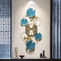 Eurostyle creative clock hanging clock living-room home clock Xuanguan gangway decoration hanging table stereo iron art muted bell decoration