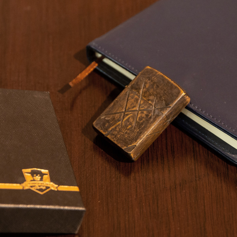 ZORRO Sulo handmade with old knife marks vintage old fashioned pure copper armor kerosene lighter personality men