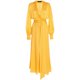 Spring and autumn new high-end temperament dress European and American lace-up lazy style striped long-sleeved elegant slimming holiday long dress