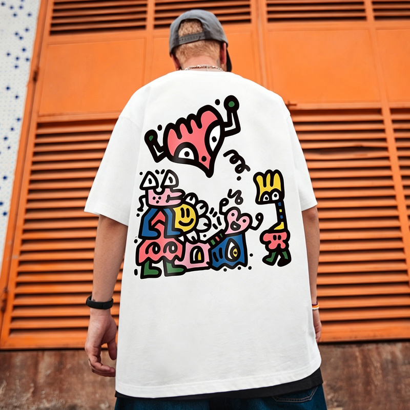 Trendy Brand T-Shirt for Plus-Size Men, Extra Large Size, European and American High Street Oversize, Trendy Hip-Hop Short-Sleeve T-Shirt Trendy Brand T-Shirt for Plus-Size Men, Extra Large Size, European and American High Street Oversize, Trendy Hip-Hop Short-Sleeve T-Shirt