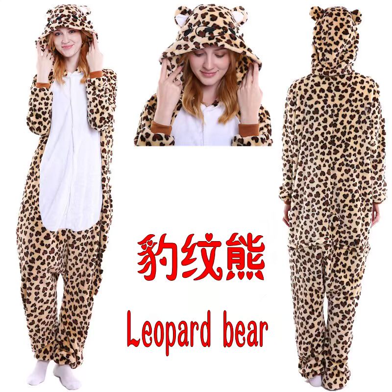 Mùa thu và mùa đông dày flannel Stitch phim hoạt hình động vật đồ ngủ liền kề nam và nữ cặp vợ chồng dễ thương cha mẹ-con mặc nhà đồ pijama