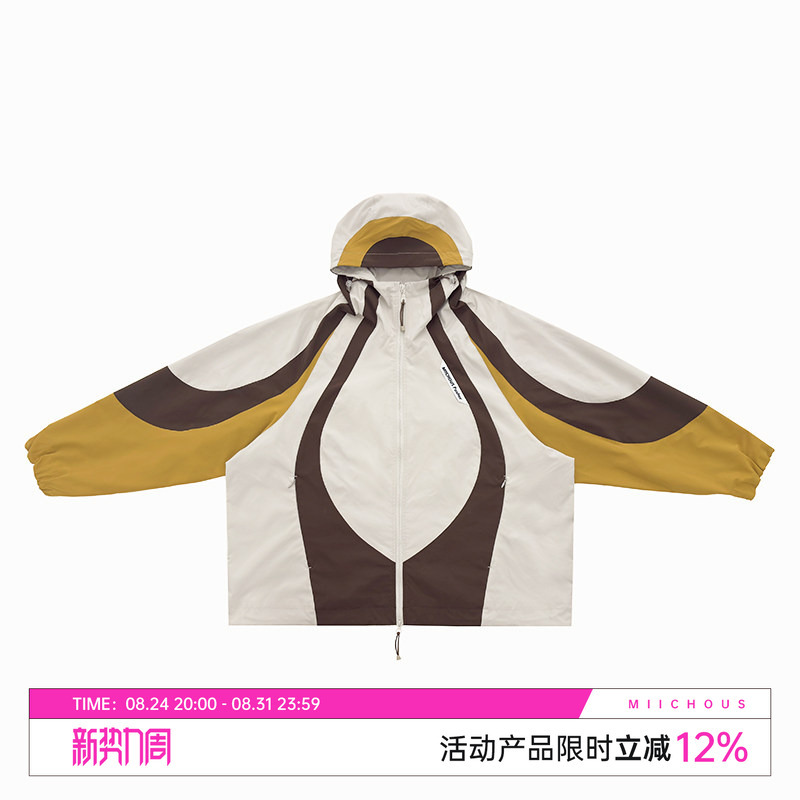 Miichous Miqiu Temple Cloud Forest 6.3 Curved Color-Block Outdoor Hooded Jacket and Pants Miichous Miqiu Temple Cloud Forest 6.3 Curved Color-Block Outdoor Hooded Jacket and Pants