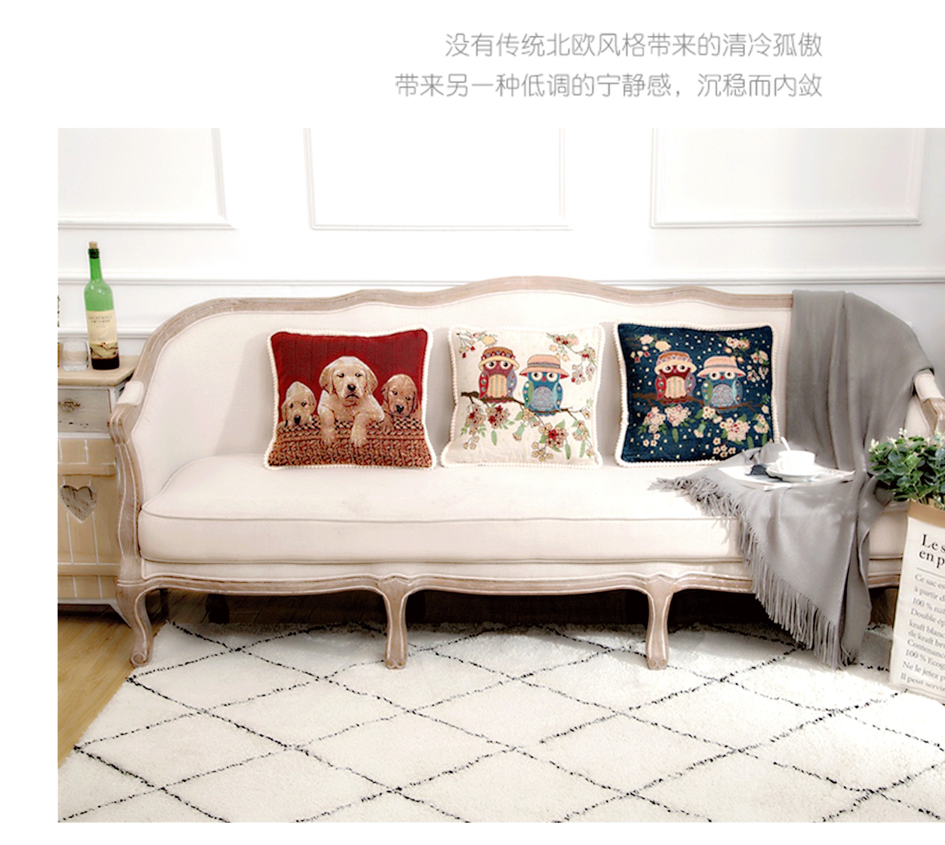 Beni Ourain Carpet thảm handmade Bắc Âu Morocco kim cương bông dòng thảm phòng khách màu đen và trắng - Thảm thảm sàn