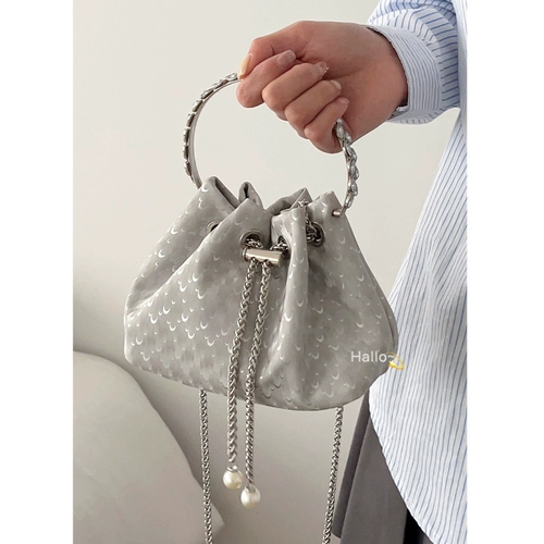 Небольшая сумка, сумка через плечо, летняя серебряная портативная сумка на одно плечо, изысканный стиль