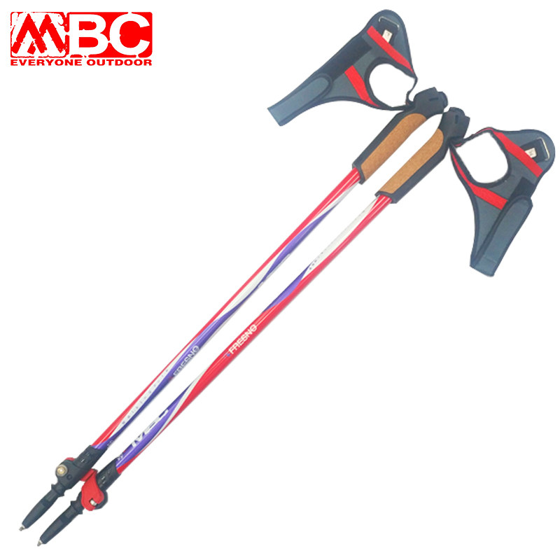 MBC carbon fiber trekking stick Nordic walking stick walking ultra-light telescopic outdoor inner lock carbon fiber crutches