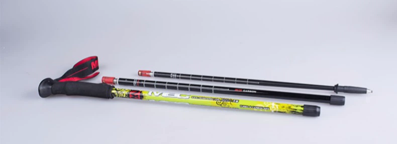 MBC trekking cực sợi carbon khóa ba phần ống kính carbon ngoài trời đi bộ gậy mía cung cấp du lịch