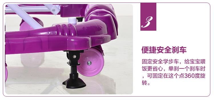 Baby Walker 6 7-18 tháng chống rollover đẩy có thể ngồi bé nhạc walker đa chức năng gấp