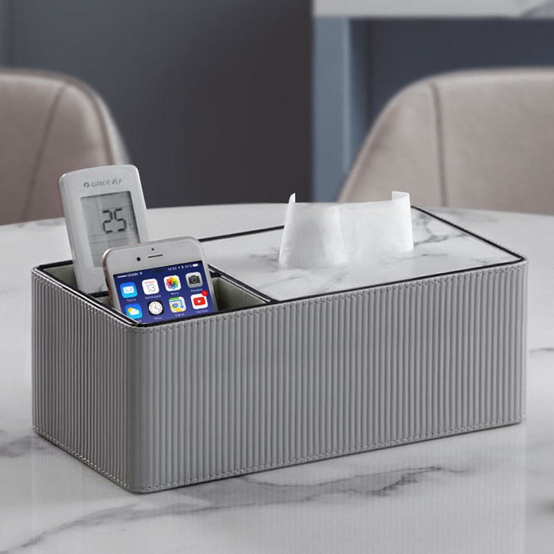 Tissue box living room light luxury creative drawing paper high-grade simple modern net red multi-function coffee table remote control storage box