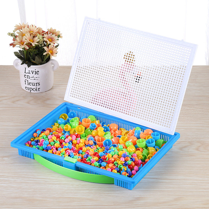 2019 New Wisdom Magic Disk Mushroom Nail Building Blocks Gift Box Puzzle Puzzle Creative Children's Toy - Taobao