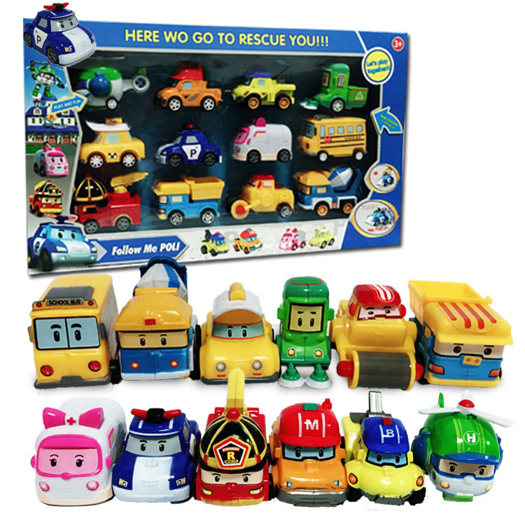 Bay is selling the new Korean Q version of the robot return car Polly toy children's car puzzle 12 installed