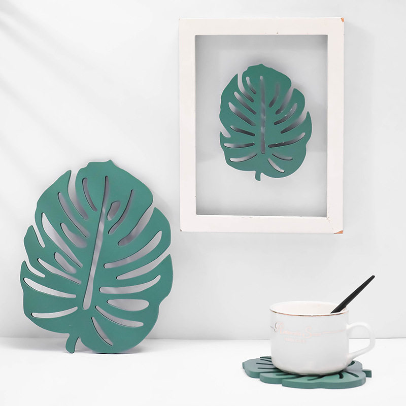 Tortoise Back Leaf Anti-Burn Wood Creative Heat Insulation Mat Kitchen Hollowed-out Table Cushion Anti Slip Bamboo and wood Cups Cushion Pan Cushion