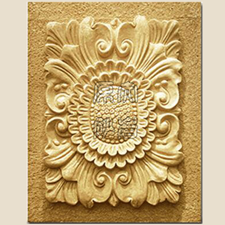 Eurostyle sandstone relief frescoed exterior door head decorative carved flower villa courtyard sandstone flower plate handmade sand sculpted wall decoration