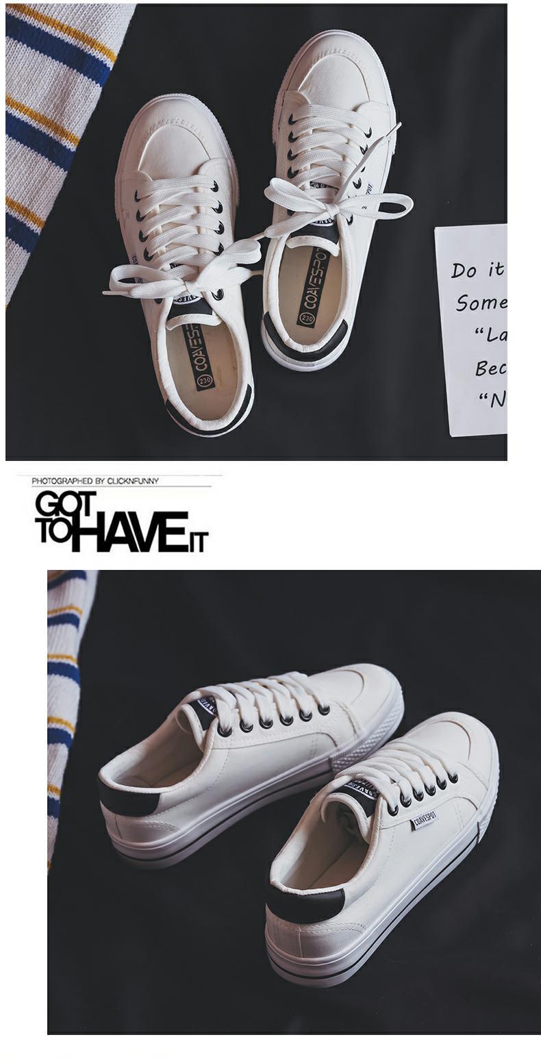 2018 mùa thu giày mới giày nữ màu trắng Harajuku ulzzang Sinh viên Hàn Quốc giày hoang dã giày golf nữ