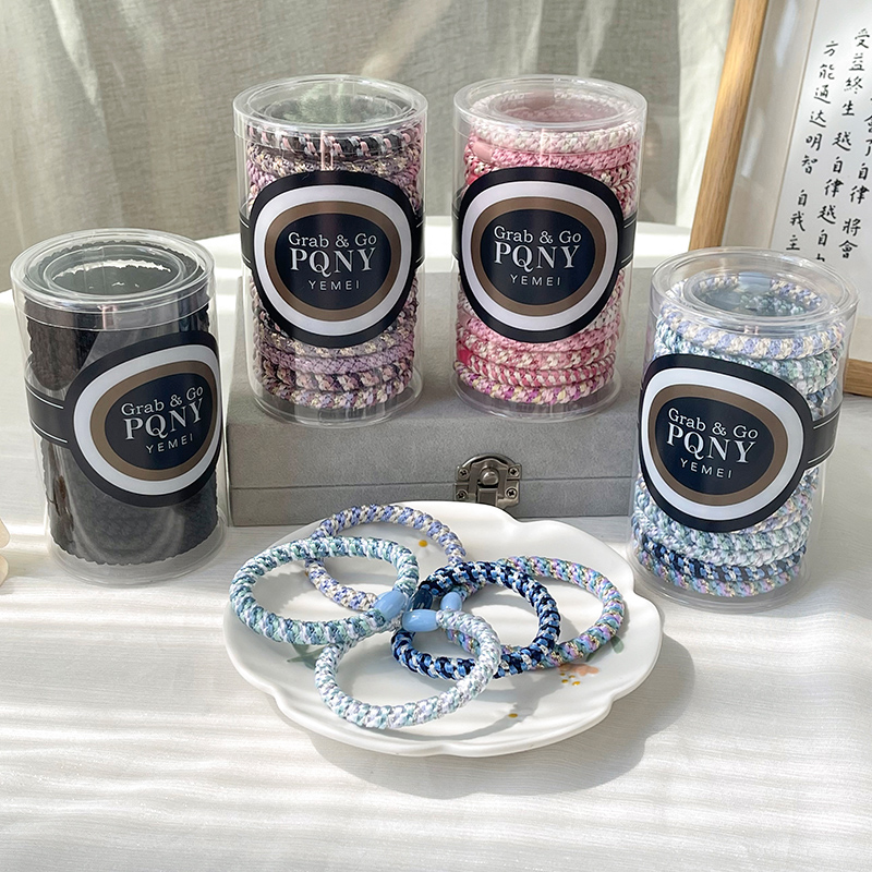 崑陵の同型高弾性スポーツヘアバンド女性ヘアタイゴムバンド太いプル連続ヘアロープ高ポニーテールヘアロープヘッドドレス