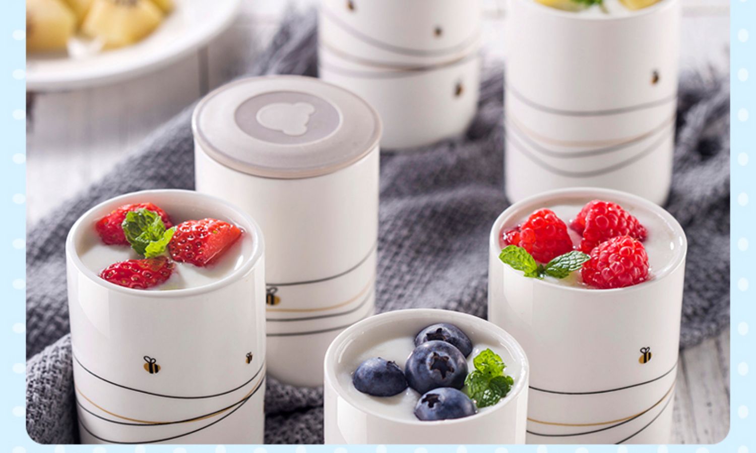 máy làm sữa chua hũ thủy tinh Bear / Cubs SNJ-C10P2 máy làm sữa chua đa chức năng rượu gạo kim chi gốm sứ lên men natto tự chế - Sản xuất sữa chua máy làm sữa chua công nghiệp