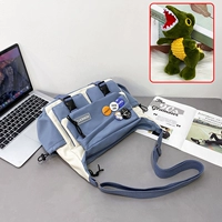 Комбинация синего и белого цвета + набор значков из 5 человек + подвеска Tyrannosaurus