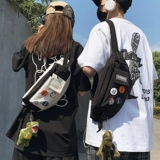 Нагрудная сумка для отдыха, сумка на одно плечо, мужская трендовая сумка через плечо для мальчиков, поясная сумка