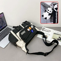 Комбинация черно-белого цвета + набор значков с 5 частями + Геометрическая кулона панды