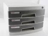 Deli 8833 Три -слойный шкаф файлового шкафа на рабочем столе Сортировка пластикового шкафа для хранения шкафа для хранения с шкафом для файла блокировки