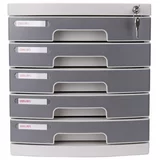 Deli 8855 Пятиветный файловый шкаф на рабочем столе Сортировка пластикового шкафа для хранения шкафа для хранения с шкафом для файла блокировки