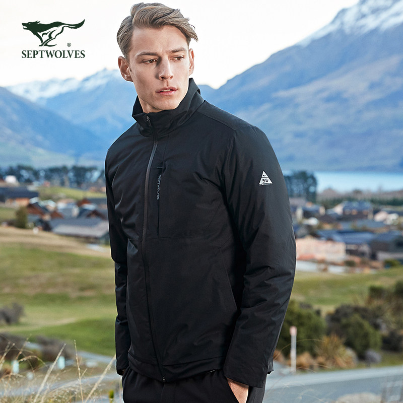 七匹狼 90%鹅绒 防泼水 男式短款轻薄羽绒服 双重优惠折后￥329包邮 3色可选