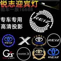  Suitable for 05-21 Toyota Ruiz welcome light open door light ground light Ruiz modified door projection atmosphere light