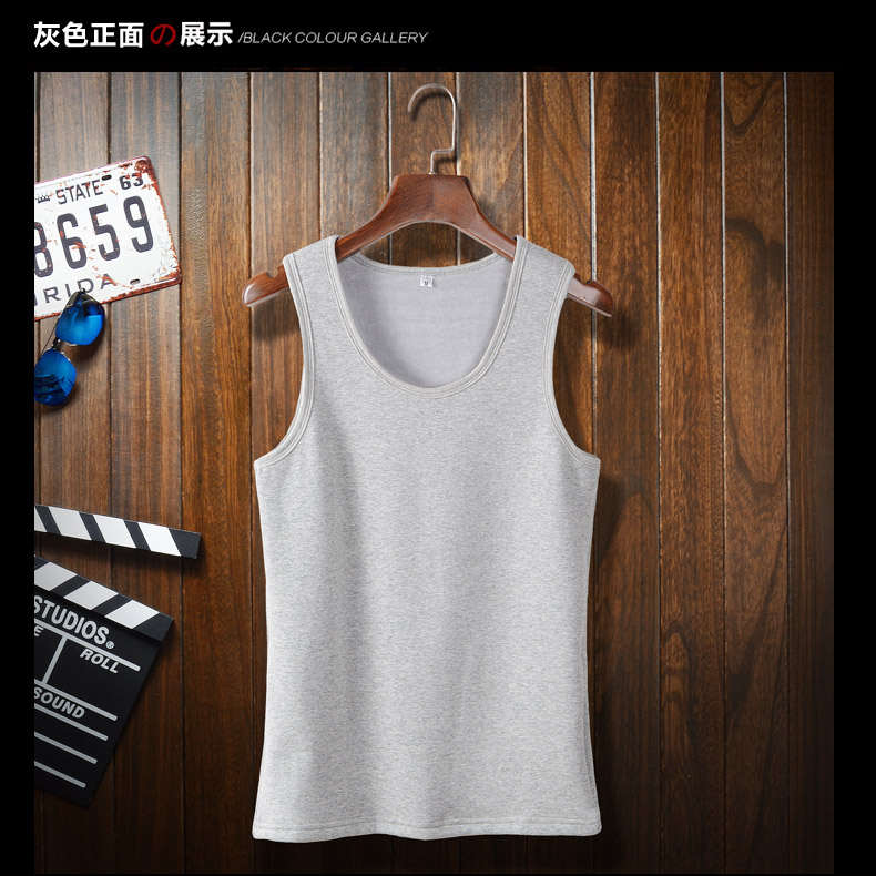 Áo vest nam ấm áp cộng với nhung dày mặc áo vest nam cotton bó sát thanh niên mùa đông với đất nhung mùa đông áo ba lỗ tanktop nam