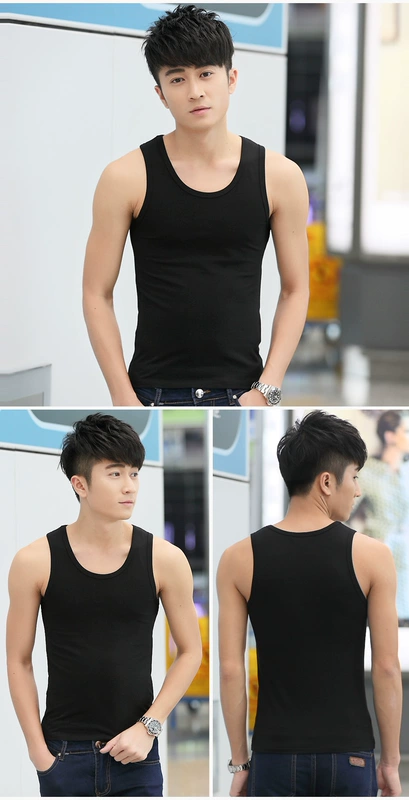 Áo vest nam ấm áp cộng với nhung dày mặc áo vest nam cotton bó sát thanh niên mùa đông với đất nhung mùa đông áo ba lỗ gym