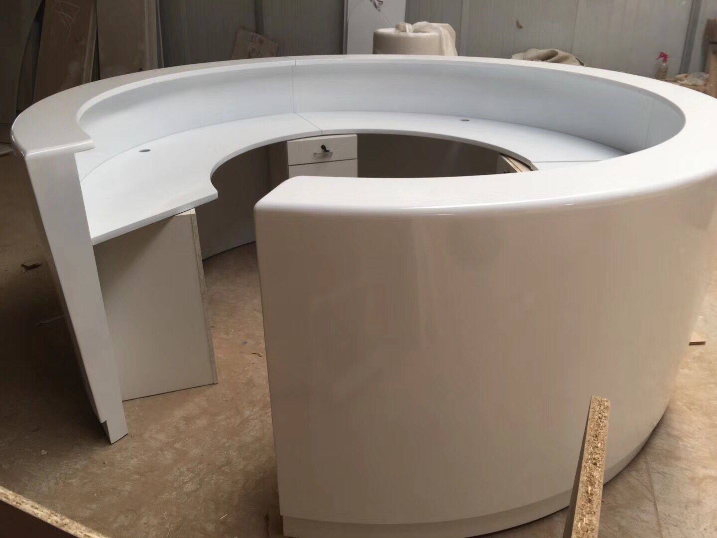 Company round front desk desk reception desk simple modern consultation desk welcome bar lobby service bar