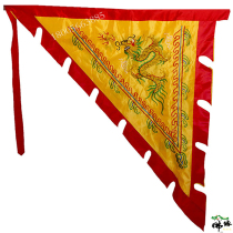 Custom Buddhist 1 meter dragon flag Phoenix flag Triangle tide embroidered Ling flag Multicolored flag Taoist law flag Single-sided flag Streamer flag