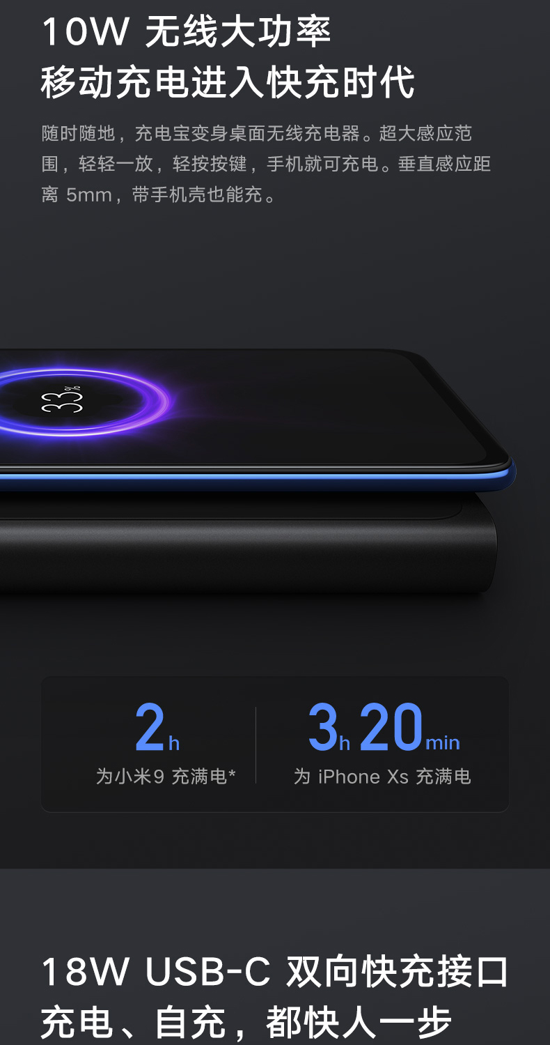 Millet sạc không dây 10000mAh điện thoại di động siêu mỏng di động dung lượng lớn kim loại nhỏ nhấp nháy kho báu - Ngân hàng điện thoại di động sạc dự phòng tốt cho iphone