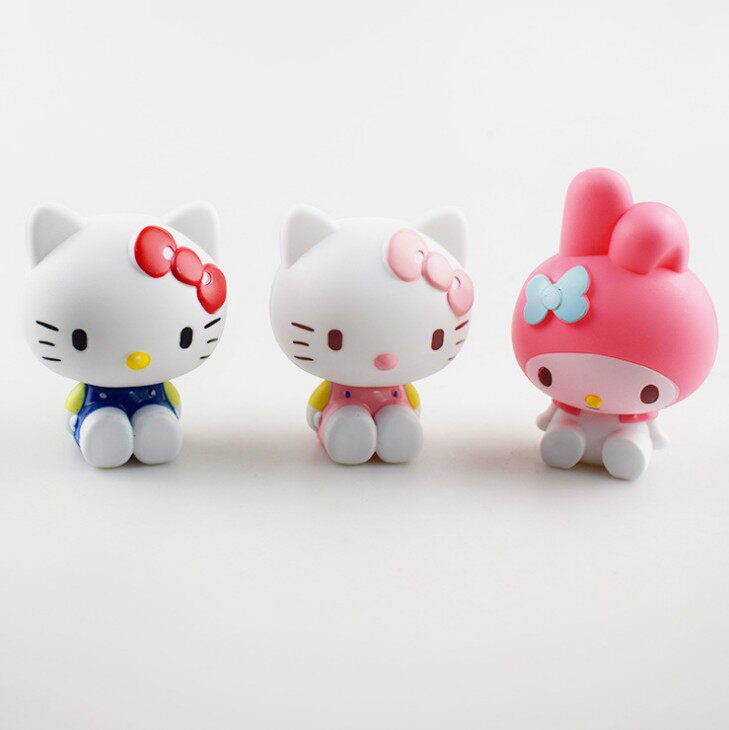 Birthday cake decoration pink rabbit ears KT melody doll zodiac rabbit KT cat ornament hairball arch