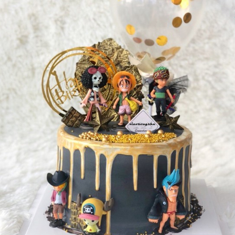 6 One Piece Ornaments Chopper Roof Ornament Model Cake Doll Decoration Dessert Table Party Supplies