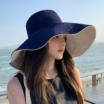 Blue Year hat womens summer large brim anti-UV outdoor sun protection sunshade casual womens sun fisherman hat