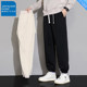 真维斯户外运动加绒卫裤男冬季潮牌百搭款束脚裤子宽松舒适休闲裤