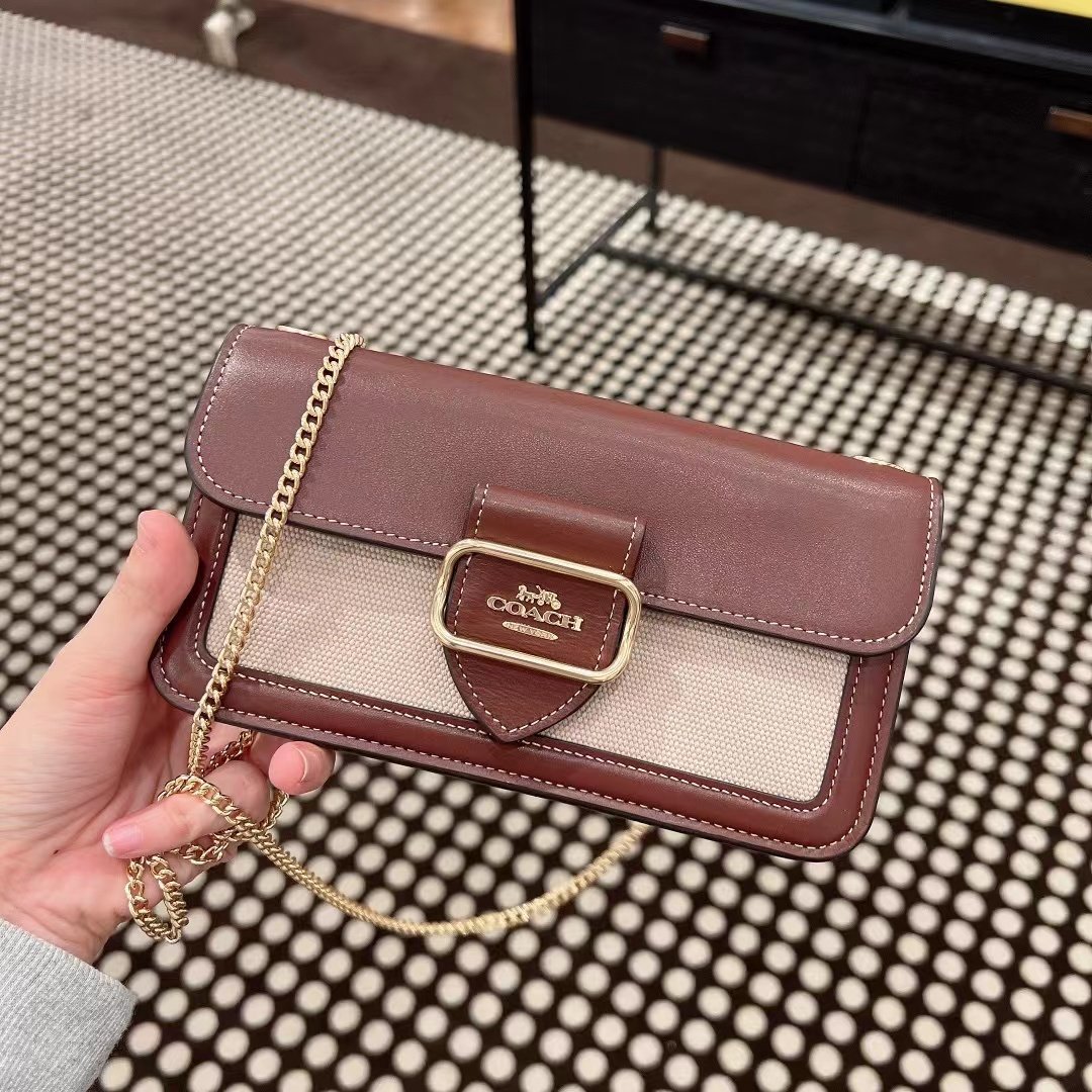 Оригинальная версия кожаного багета высокой четкости на тонкой цепочке, классическая сумка-раскладушка для пресбиопии, диагональная сумка через плечо 1015