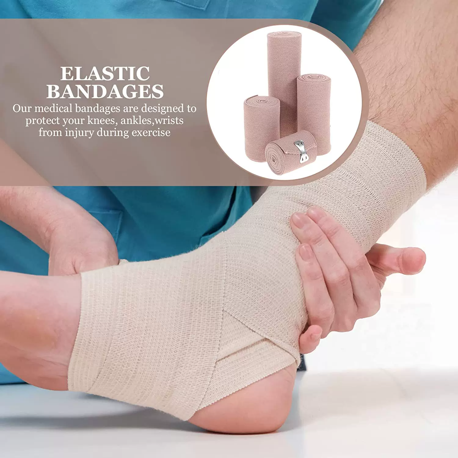 High Elastic Compression Bandage with Clip Closure Tendon Sp