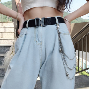 朋克风时尚男女嘻哈金属裤链条腰链