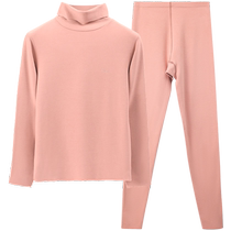Catman DeRong heated turtleneck thermal underwear for men and women the same autumn and winter thermal suit thickened thermal underwear