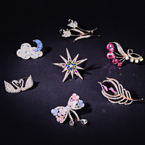 Special bright new brooch fashion rhinestone trend Pearl jacket pin sweater white collar suit corsage jewelry