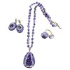 Natural amethyst cluster amethyst necklace ring earrings