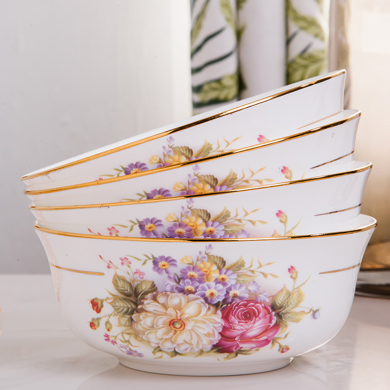 Bowl 6 Inch Noodle Bowl noodle bowl Noodle Bowl Soup Noodle Bowl home Japanese Bone Porcelain Ceramic Bowl in Jingdezhen Phnom Penh Tableware Set Group