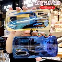 Blue Light Sports Car Suitable for Huawei p30pro mobile phone shell Oval p30 Soft Silicone Shell Individuality Creativity All-bag Anti-Fall Arc Huawei p30 Protective Sleeve Tide and Lovers Money