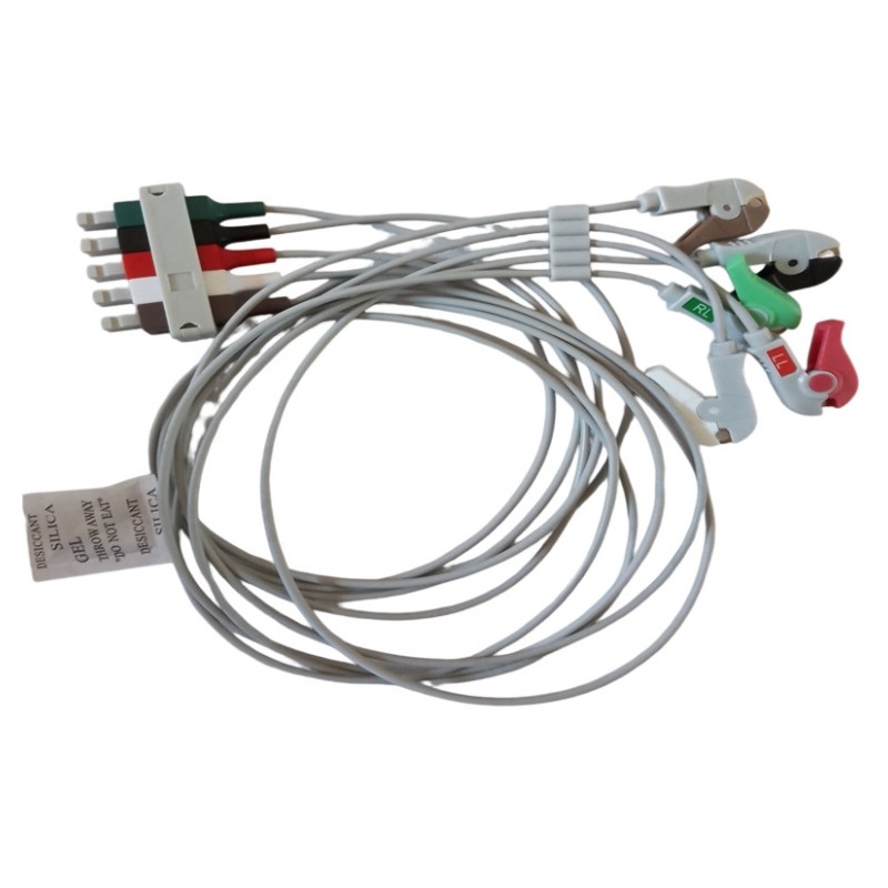 适用于飞利浦MP20/30VM4VM6监护仪心电导联线分体5导美标夹式