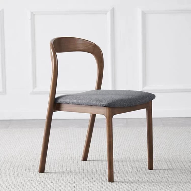 Solid Wood Dining Chair, Home-Use Backrest Chair, Modern Minimalist Dining Room Dining Table and Chair, Light Luxury Soft Cushion Dining Chair Solid Wood Dining Chair, Home-Use Backrest Chair, Modern Minimalist Dining Room Dining Table and Chair, Light Luxury Soft Cushion Dining Chair