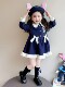 Girls' Preppy Style Judy Rabbit Police Officer Princess Dress Kidsren's Spring and Summer Sweet Baby Girl Rabbit A-Line Skirt