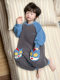 Boys' Ultraman Pajamas, Autumn and Winter Flannel Kidsren's Home Clothes, Flannel Anti-Cold Baby Onesies