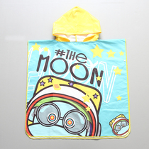  Summer book childrens absorbent cloak quick-drying bath towel Middle and small childrens beach bath towel baby cloak shawl 1-8 years old